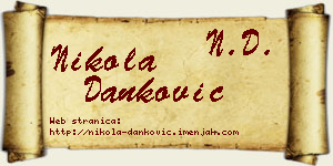 Nikola Danković vizit kartica